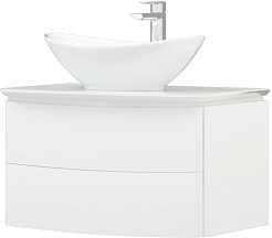 Corozo Тумба с раковиной Вико 75 Z2 подвесная белая – фотография-3